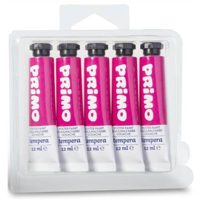 Lot de 5 Tubes Aluminium 12ml Peinture Gouache magenta 301 - PRIMO