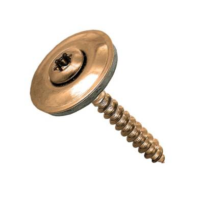 Vis de faitage 4,5x60/45 inox cuivré avec rondelle EDPM D20mm - Gedimat - VYNEX