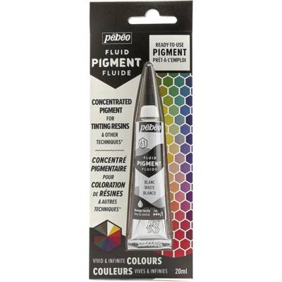 Fluid Pigment - Concentré Pigmentaire Liquide pour Coloration de Résine 20ml Blanc - PÉBÉO