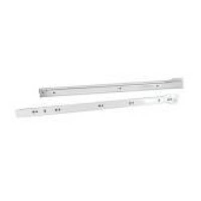 Paire de coulisses à galets en acier époxy blanc fixation sous tiroir long.12,5mm haut.35mm prof.55cm - Gedimat - INTERGES.COM