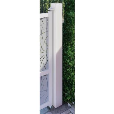 Poteau à sceller alu blanc - Gedimat