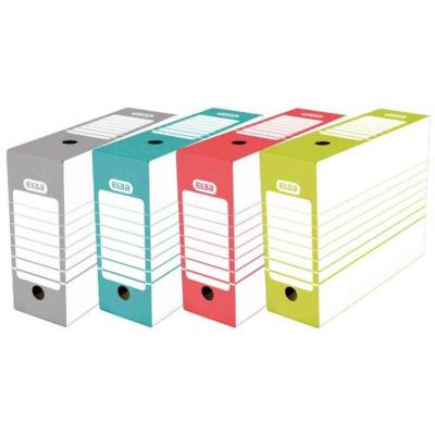 Lot de 20 Boîtes Archives Automatiques en Carton Dos 10 cm Couleurs Assorties