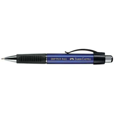 Stylo à bille rétractable GRIP PLUS pointe moyenne bleu - FABER-CASTELL