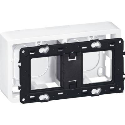 Cadre MOSAIC 4 modules montage horizontal blanc profondeur 40mm - Gedimat - LEGRAND