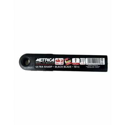 10 lames de cutter 100x18mm x 0,7mm black blade sk2 - METRICA - 49058