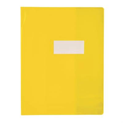 Protège-cahier PVC 150 Strong Line 17x22 cm Marque-page Translucide jaune