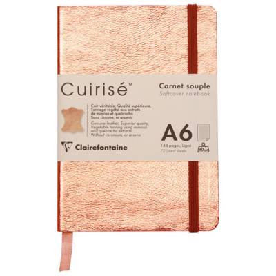 CUIRISÉ Carnet souple A6, 144 pages unies - Cuivre