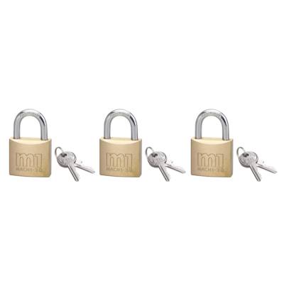 Jeu de 3 cadenas THIRARD Mach 1 - 30mm s'entrouvrant 6 clés - Gedimat