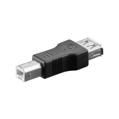 Adaptateur USB 2.0 port de  type A vers type B, noir