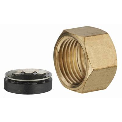 Écrou laiton + joint mixte femelle F1/2' (15x21) pour tube cuivre NOYON & THIEBAULT - Ø 14 mm - 460G-1514L1