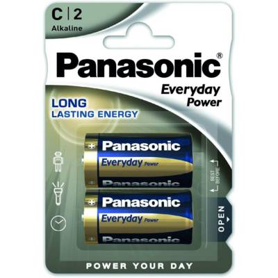 Pack 2 Piles Alcalines Everyday Power SILVER Batterie LR14 / C 1,5V
