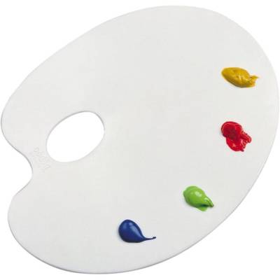 Palette ovale plastique - Support pour peinture - PÉBÉO