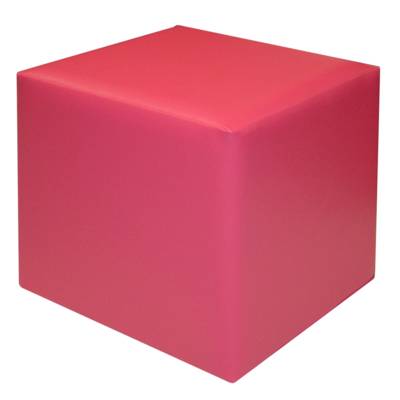 POUF CUBIQUE 40 x 40 cm ADOS EN MOUSSE ET PVC COLORIS VARIES
