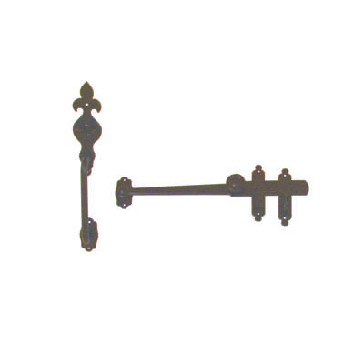 Loquet de porte à bascule en acier noir - Gedimat - AFBAT