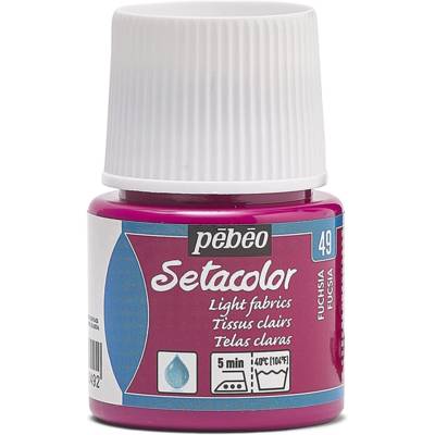 Flacon 45 ml Peinture Setacolor pour tissus clairs FUCHSIA