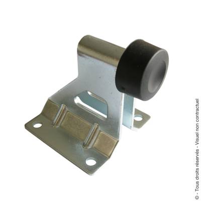 Butée de portail coulissant à visser - 110x110x117mm - zingué blanc - Gedimat - AFBAT