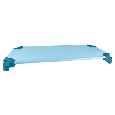 Couchette ÉVOLUTION toile pieds plastique - L131xP55xH11 cm - Bleu - Mobidecor