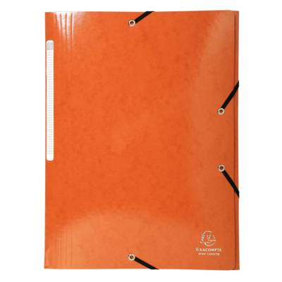 Chemise à élastiques 3 rabats Maxi CL Pelliculée 425gm2 Iderama A4 - Orange