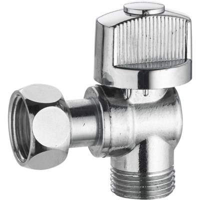 Robinet d'arrêt WC équerre 1/4 de tour laiton chromé - mâle/femelle ø12 x 17 mm - Gedimat - NOYON ET THIEBAULT