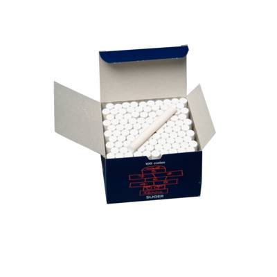 Craies (boîte de 100 bâtons ronds) Blanches