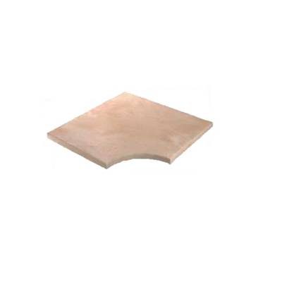 Margelle d'angle droit rentrant pierre reconstituée JOUQUES Aquitaine - 45x45x3,5cm - Gedimat - CARRE D'ARC