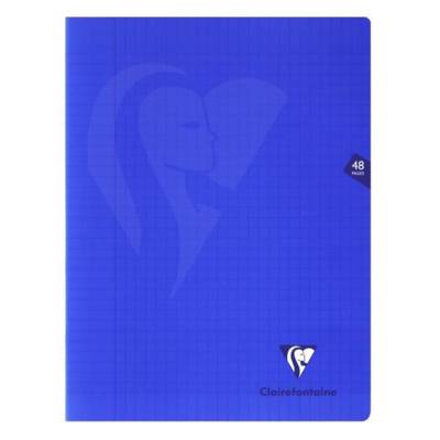Cahier piqué Mimesys polypro 24x32cm 48p séyès Bleu marine - CLAIREFONTAINE