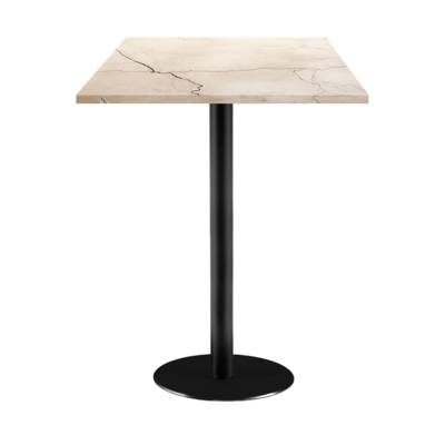 Mange-debout pied noir 60x60cm lune blanche - intérieur - RestooTab