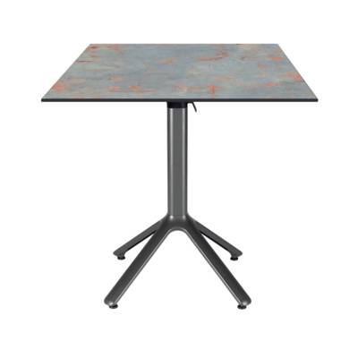 Table rabattable 70x70cm gris rouille - terrasse - RestooTab