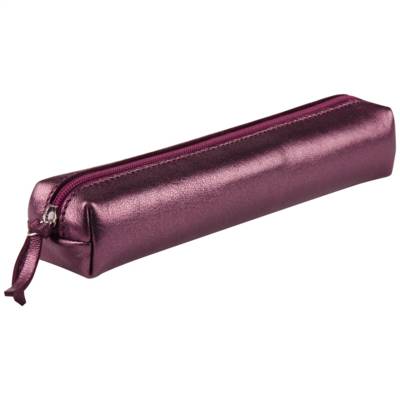 CUIRISÉ Trousse SLIM 4x2,5x19,5 cm - Cerise
