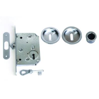 Serrure Clé L inox brossé - BLINDOMAX - pour porte à galandage - 488 - MaxOutil