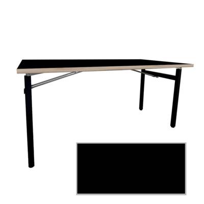 Table pliable Tambu 160x80cm noir chants bois - intérieur - RestooTab
