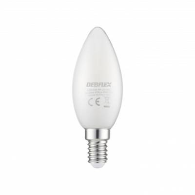 Ampoule led C35 flamme dépoli E14 4W 6500K 470LM - Gedimat - DEBFLEX