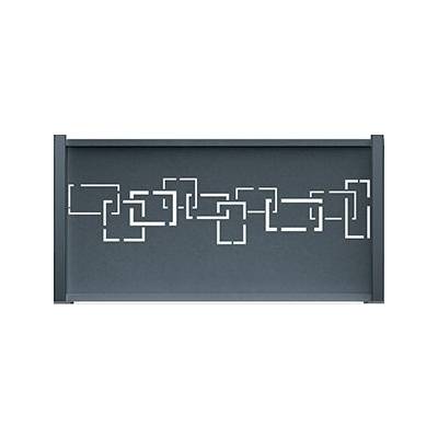 Panneau découpe labyrinthe pour clôture ALUCLIN et ALULAM - 180 x 93 cm - gris - Gedimat
