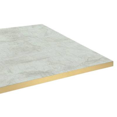 Plateau de table 70x70cm Marbre Pokhara & laiton - RestooTab