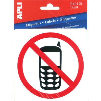 Pictogramme portable interdit 114 x 114 mm