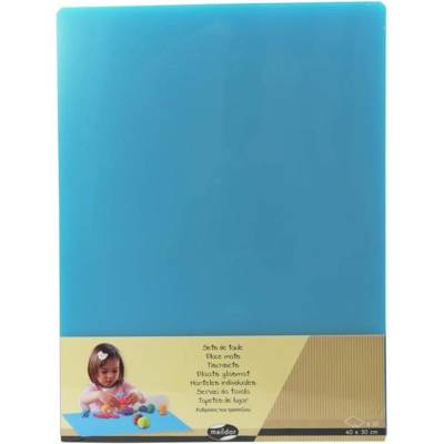 Lot de 10 set de table bleu translucide format 40x30cm pour activités manuelle