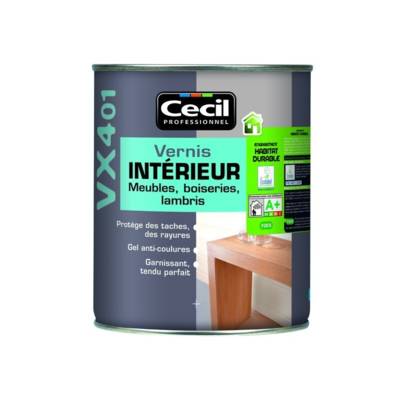 Vernis intérieur VX401 incolore satiné - Gedimat - CECIL PRO