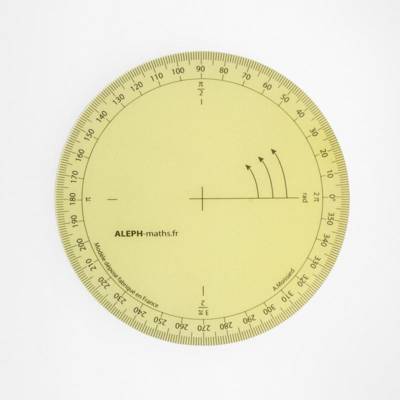 Rapporteur Géométrique Ø11cm 360° en plastique Incassable Jaune