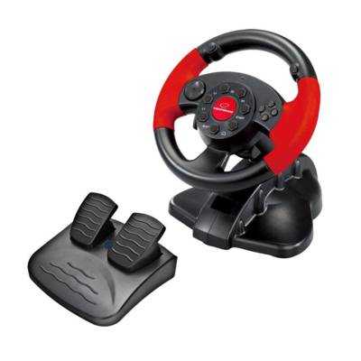 Volant Gaming High Octane - pédales d'accélération / Frein PS2/PS3/PC Noir/Rouge