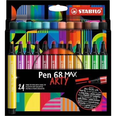 Feutre Pen 68 MAX, étui de 24 ARTY - STABILO