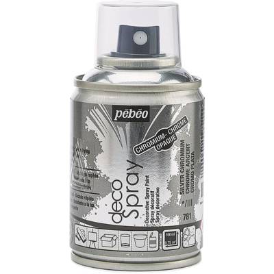 Aérosol 100 ml Peinture opaque permanente faible odeur CHROME ARGENT