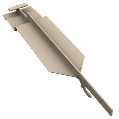 Pièce de jonction invisible à emboitement PVC gris clair RAL 7035 - 18 x 40 mm 19 cm - Gedimat