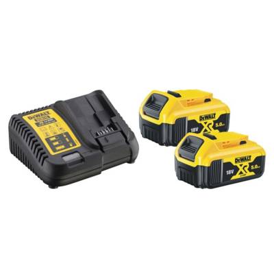 Pack 2 batteries XR 18V 5AH LI-ON avec chargeur - Gedimat - DEWALT