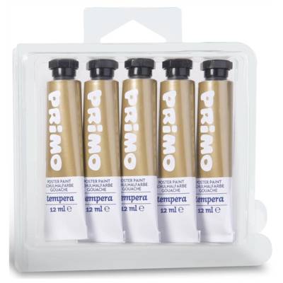 Pack 5 Tubes Aluminium 12ml Peinture Gouache Or 920