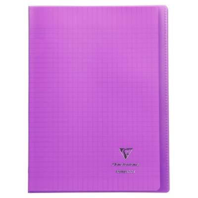 Cahier Protège-cahier Koverbook Piqué Polypro A4 96p séyès Violet Transparent