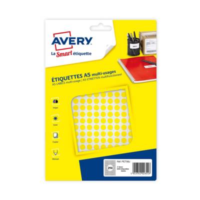 Sachet de 2940 pastilles Diam 8 mm Imprimables Jaune