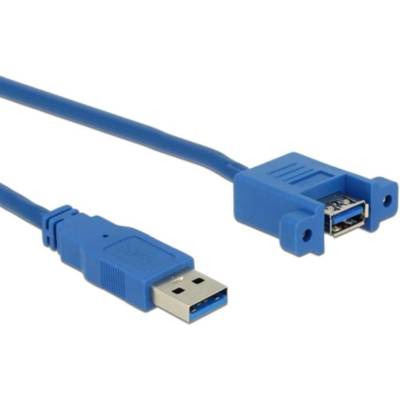 Câble USB 3.2 Gen1 (USB 3.0) USB-A mâle, USB-A Femelle 1.00 m Bleu