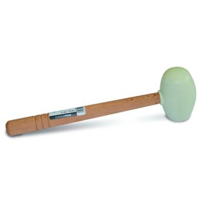 Maillet en caoutchouc face plane et face sphérique blanc - 750 gr - Gedimat