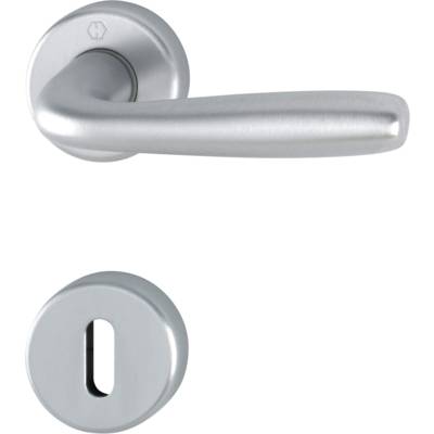 Ensemble de poignées MARIBOR finition aspect chrome satiné clé L 37 - Gedimat - HOPPE