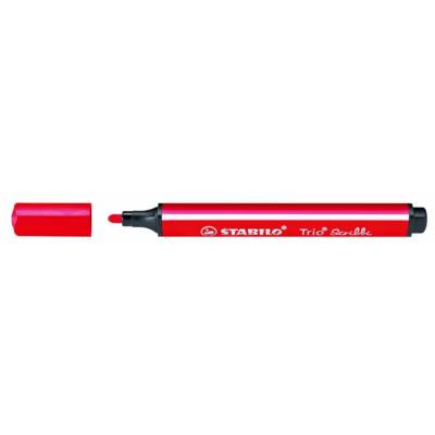 Feutre coloriage Trio Scribbi Triangulaire Pte Large rouge - STABILO